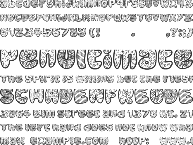 Doodle Gum font preview