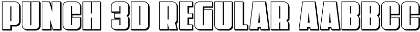 Punch 3D Regular font
