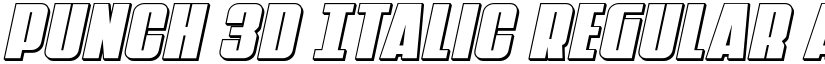 Punch 3D Italic Regular font