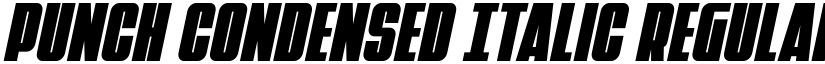 Punch Condensed Italic Regular font