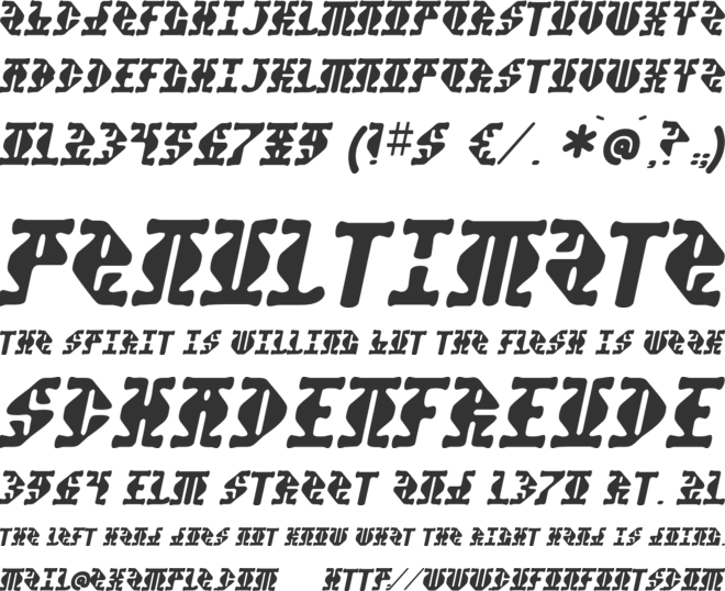 Stupefaction font preview