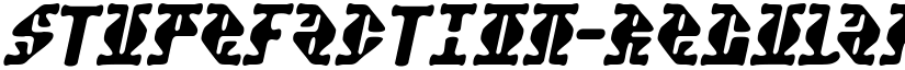 Stupefaction-Regular font