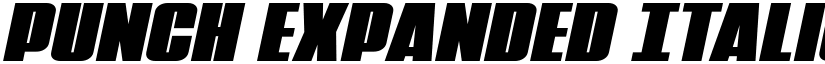 Punch Expanded Italic Regular font