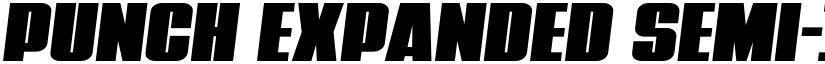 Punch Expanded Semi-Italic Regular font