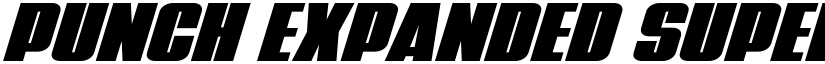 Punch Expanded Super-Italic Regular font