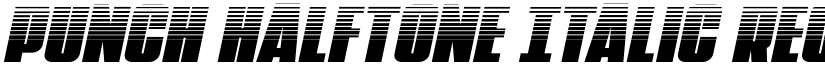 Punch Halftone Italic Regular font