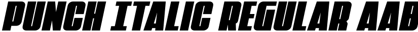 Punch Italic Regular font