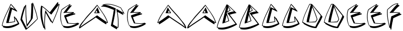 Cuneate font