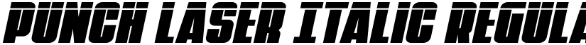Punch Laser Italic Regular font