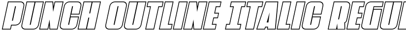 Punch Outline Italic Regular font