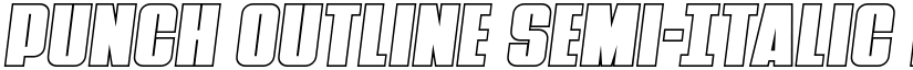 Punch Outline Semi-Italic Regular font