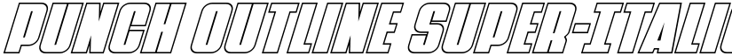 Punch Outline Super-Italic Regular font