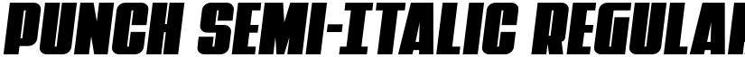 Punch Semi-Italic Regular font