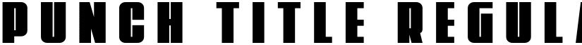 Punch Title Regular font