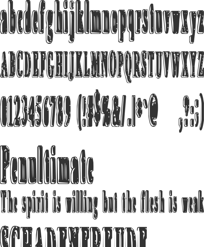 An Irritating Speck font preview