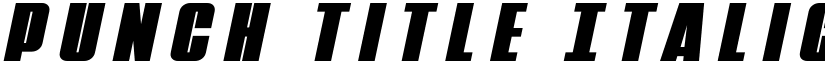 Punch Title Italic Regular font