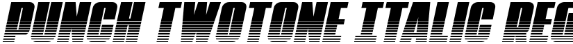 Punch Twotone Italic Regular font