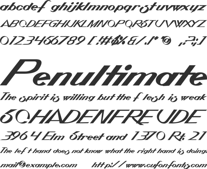 Ominus font preview