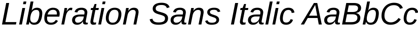 Liberation Sans Italic font
