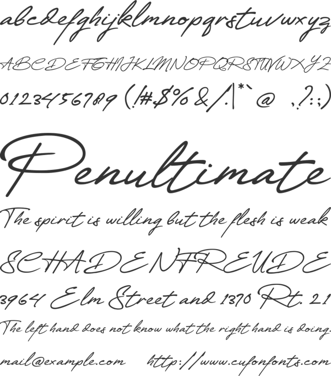 Articha font preview