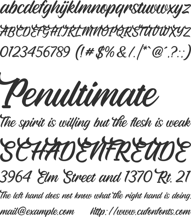 Fearlessly font preview