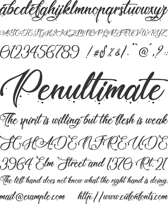 Kashmir Rosy - Personal Use font preview