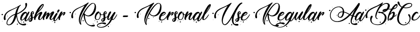 Kashmir Rosy - Personal Use Regular font