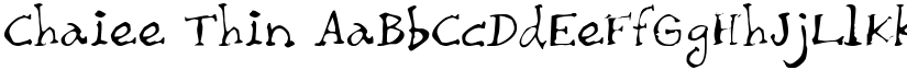 Chaiee Thin font