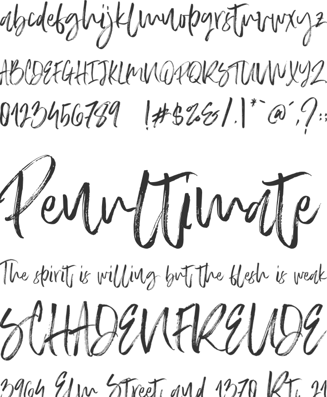 Slabor Brush font preview