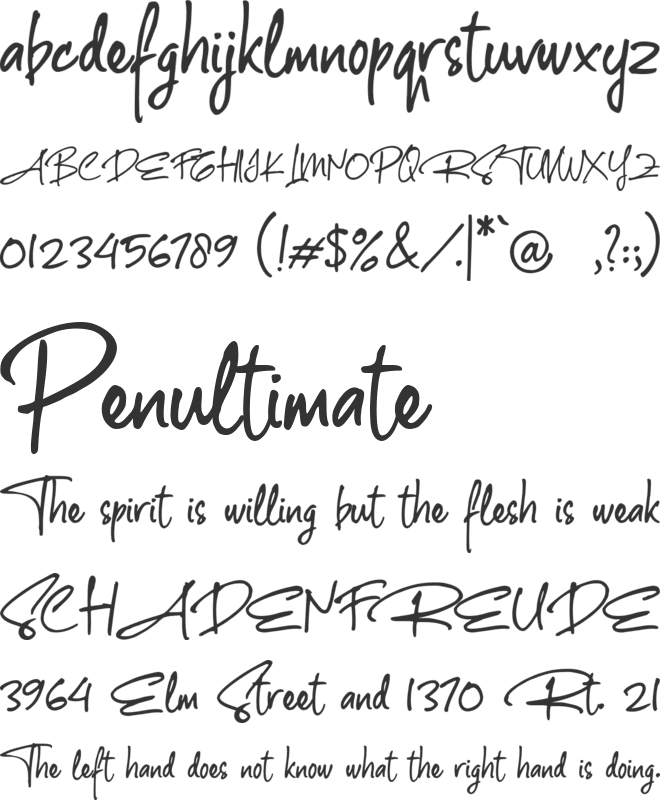 The Rambler font preview