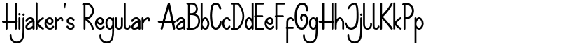Hijaker's font download