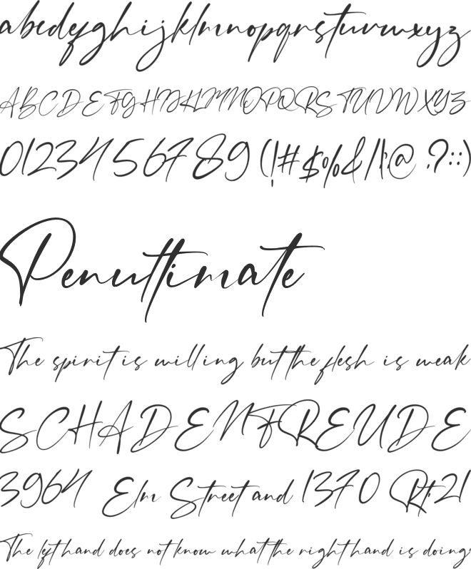 Belmonth font preview