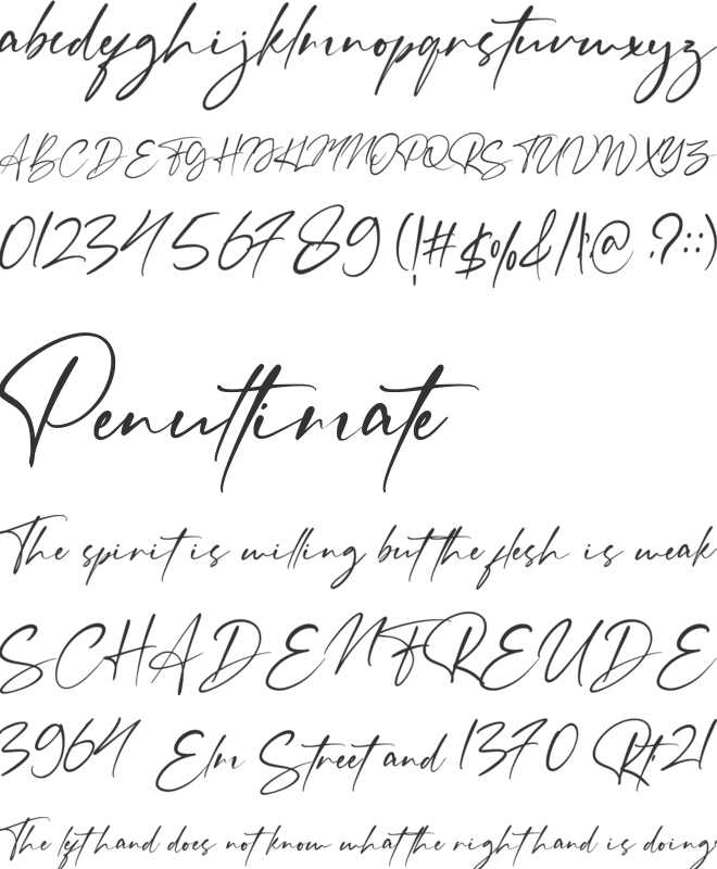 Belmonth font preview