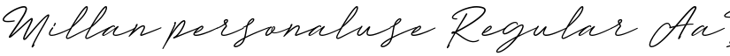 Millan personaluse Regular font