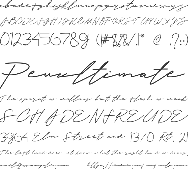 Symponi font preview