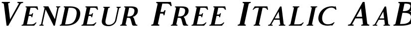 Vendeur Free Italic font