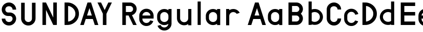 SUNDAY Regular font