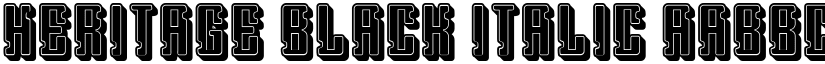 Heritage Black Italic font