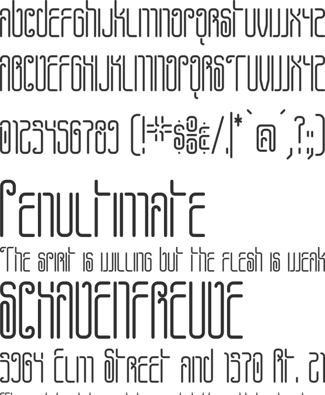 Pheanis Wickey font preview