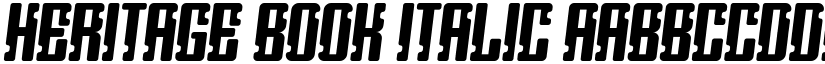 Heritage Book Italic font