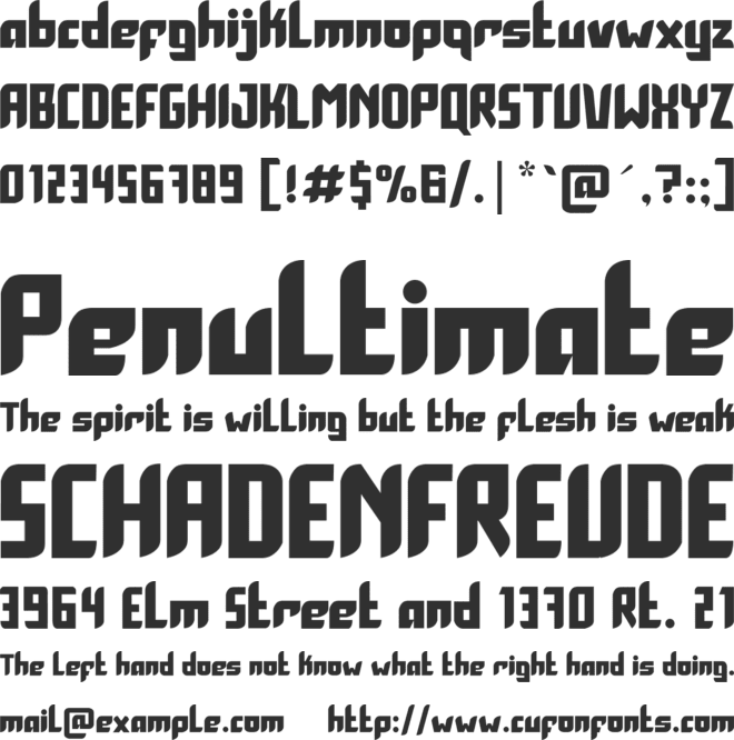Cooldown font preview