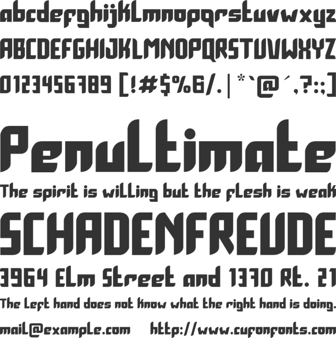 Cooldown font preview