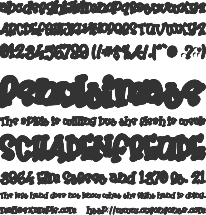 Mister Clown Cntr font preview