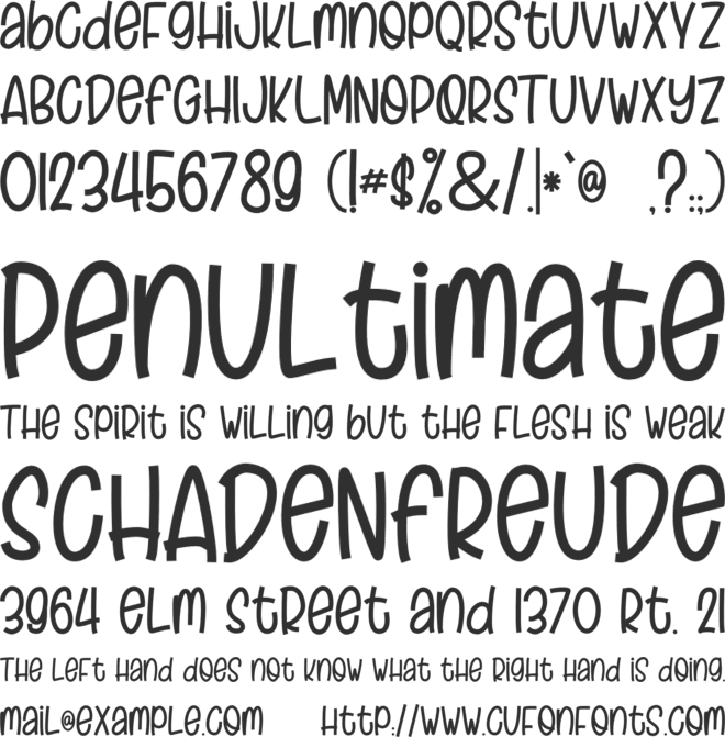 Craft Holic font preview
