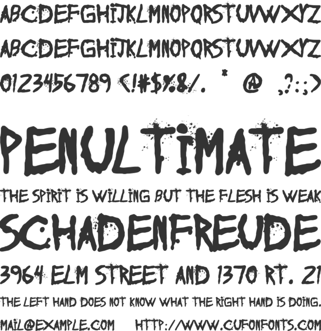 Dark Citizen font preview