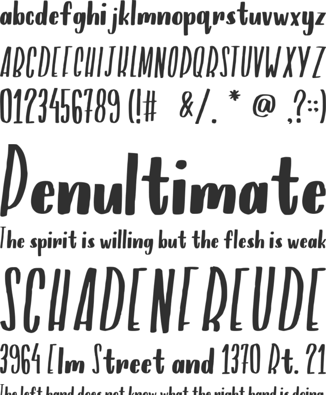 Adrienne font preview