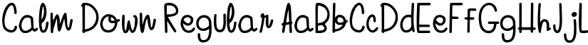 Calm Down Regular font