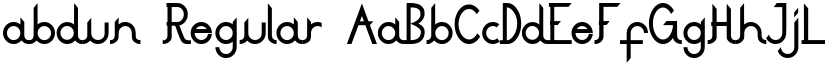 abdun Regular font