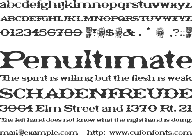 Wild Spain font preview