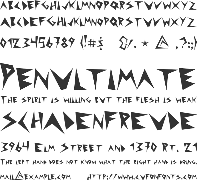Punt font preview